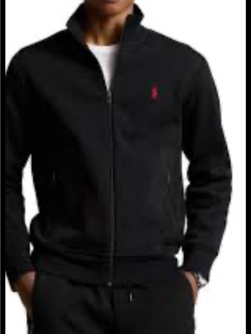 Polo Ralph Lauren men’s double knit black med track jacket